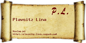Plavsitz Lina névjegykártya